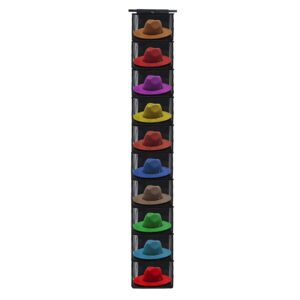 TreeHouse London XL Fedora Hat Rack with Dust Cover - Closet Hanging Cap Organizer - Pack of 2 Cowboy Hat Holder - Storage Shelf Organizer for Men & Women - For Bowler & Wide Brim Hats, Dustproof