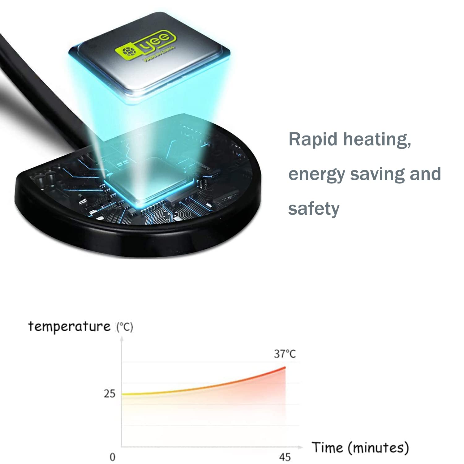 XIEHUZA Reptile Heating Mat with Temperature Adjustment, Waterproof Reptile Heat Pad Under Tank Terrarium Heater for Amphibians, Small Animals, Seeding (7W 11 x 5.9 in)