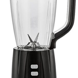 Aucma BL-605 Blender, 1.5L Plastic Jar with Level Indicator, 4-piece Stainless Steel Blade, 2 Speeds with Pulse Function, 600W, 120V, Ice-crush Function, Anti-slip Feet, Dishwasher Safe