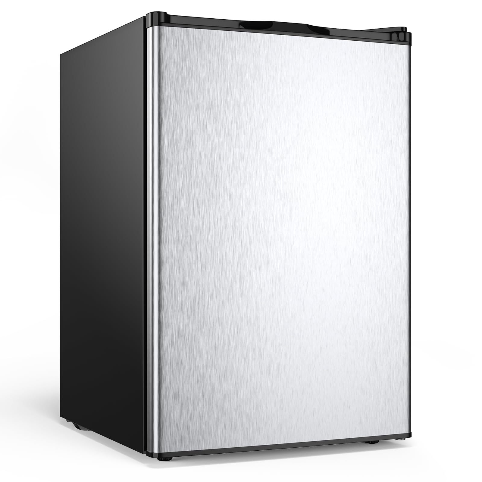 NAFORT Compact Upright Freezer 3.0 Cu. Ft. with Stainless Steel Single Door, Small Freezing Machine with Reversible Door, 7 Grade Adjustable Thermostat for Home Office