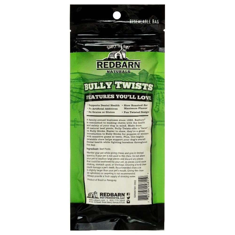 Redbarn Bully Twists (Twisted Pizzle) 5-Count (Pack of 24)