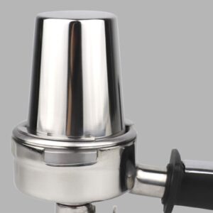 51mm Coffee Dosing Cup Dose Cup Stainless Steel Coffee Machine Handle Dosing Cup Mug Coffee Powder Feeder Part for Milk Tea Shops Homes Coffee Shops