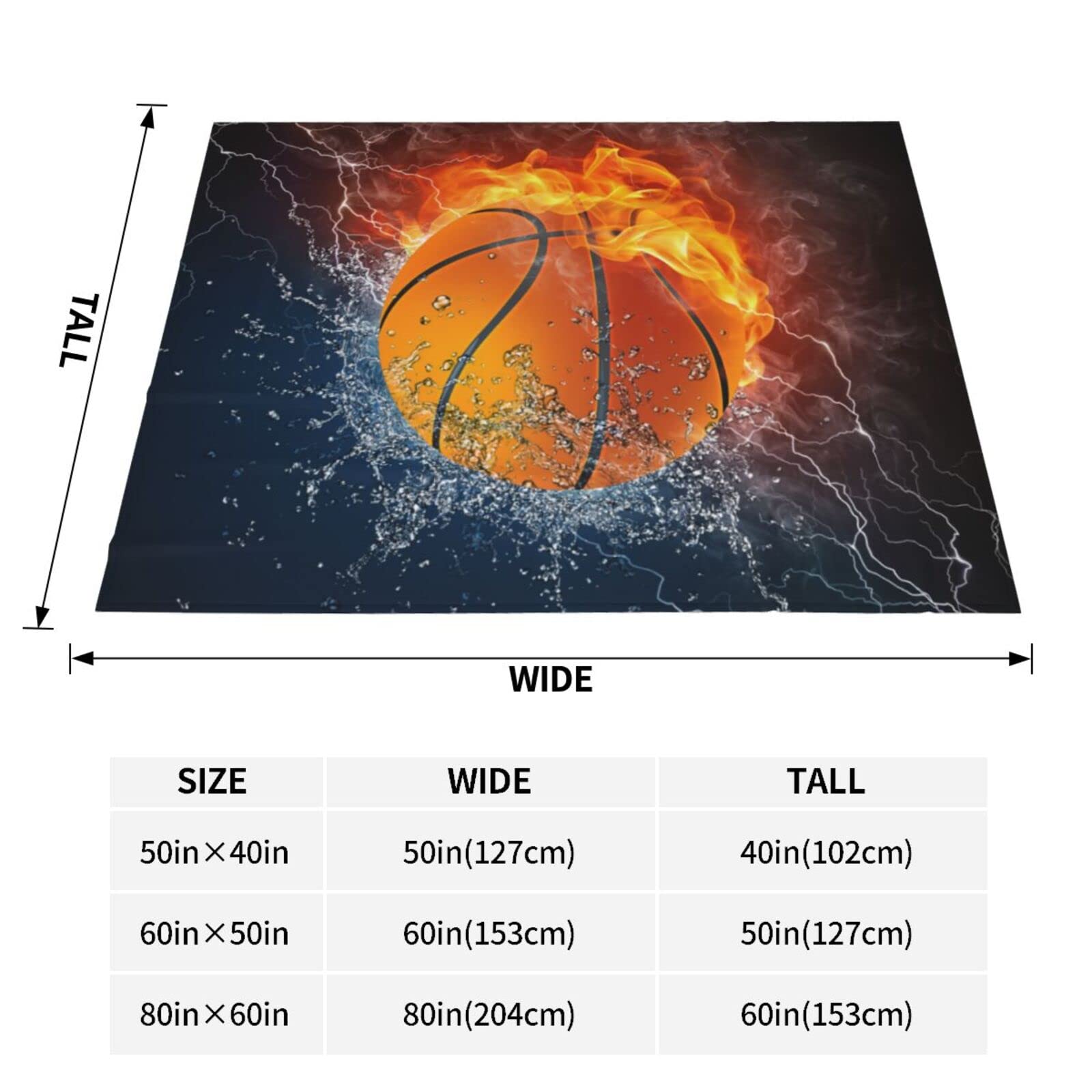 Basketball Throw Blanket Warm Ultra-Soft Micro Fleece Blanket for Bed Couch Living Room(Kids)