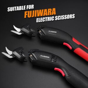 FUJIWARA Electric Scissors Replacement Blades Multipurpose Home Electric Fabric Shears Cutter Blade for Cardboard Sewing Paper Leather Cutting, 2 PCS