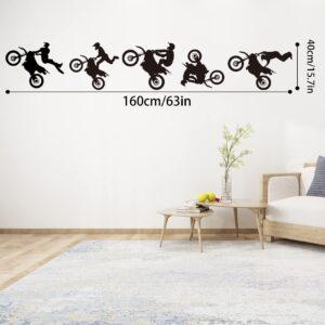 Dirt Bike Stickers Motocross Stickers Motorcycle Wall Decal Sports Wall Stickers for Living Room Bedroom Boys Room Decoration