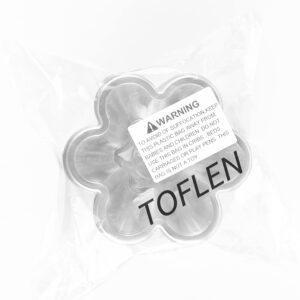 TOFLEN 8 oz Dessert Cups with Spoons, 50 Pack Clear Plastic Small Party Serving Bowls for Sundae, Parfait, Fruit, Strawberry Shortcake, Disposable Snack Bowls (Flower Shape)