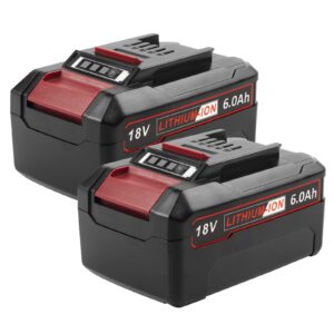 2 packs 18v 6000mah battery packs compatible with einhell tools x-change 4511396 4511437neu pxbp-600 px-bat52 cordless power tools battery