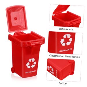 Vaguelly Toddler Toys Kids Toys Kids Toys 4Pcs Trash Desk Mini Plastic Trash Can Small Waste Bin Garbage Trucks Trash Cans Mini Storage Containers Recycle Bin Recycle Bin Kids Toys