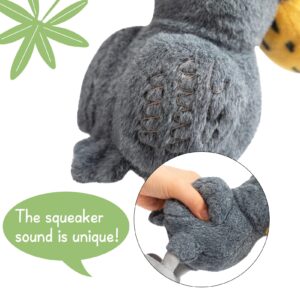 Hollypet Squeaky Shoebill Whale Head Stork Pet Plush Stuffed Dog Chew Toy