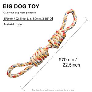 YARCHONN Rope Toys for Large Strong Dogs, Durable Sturdy 2-Knots Rope, Tough Dog Chew Toy Interactive Rope Toy for Large Medium Breeds Aggressive Chewers