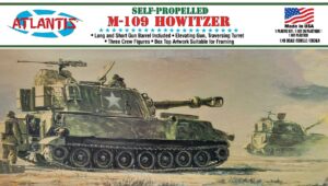 atlantis toy & hobby plastic model kit, m-109 s.p. howitzer