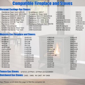 Propane and Natural Gas Pilot Assembly Replaces 10002265 10002264, LP NG 3 Way Pilot Replacement for Majestic,Temco,Vermont Castings Dutchwest,Fireplace and Stoves(Include Free NG Nozzle)