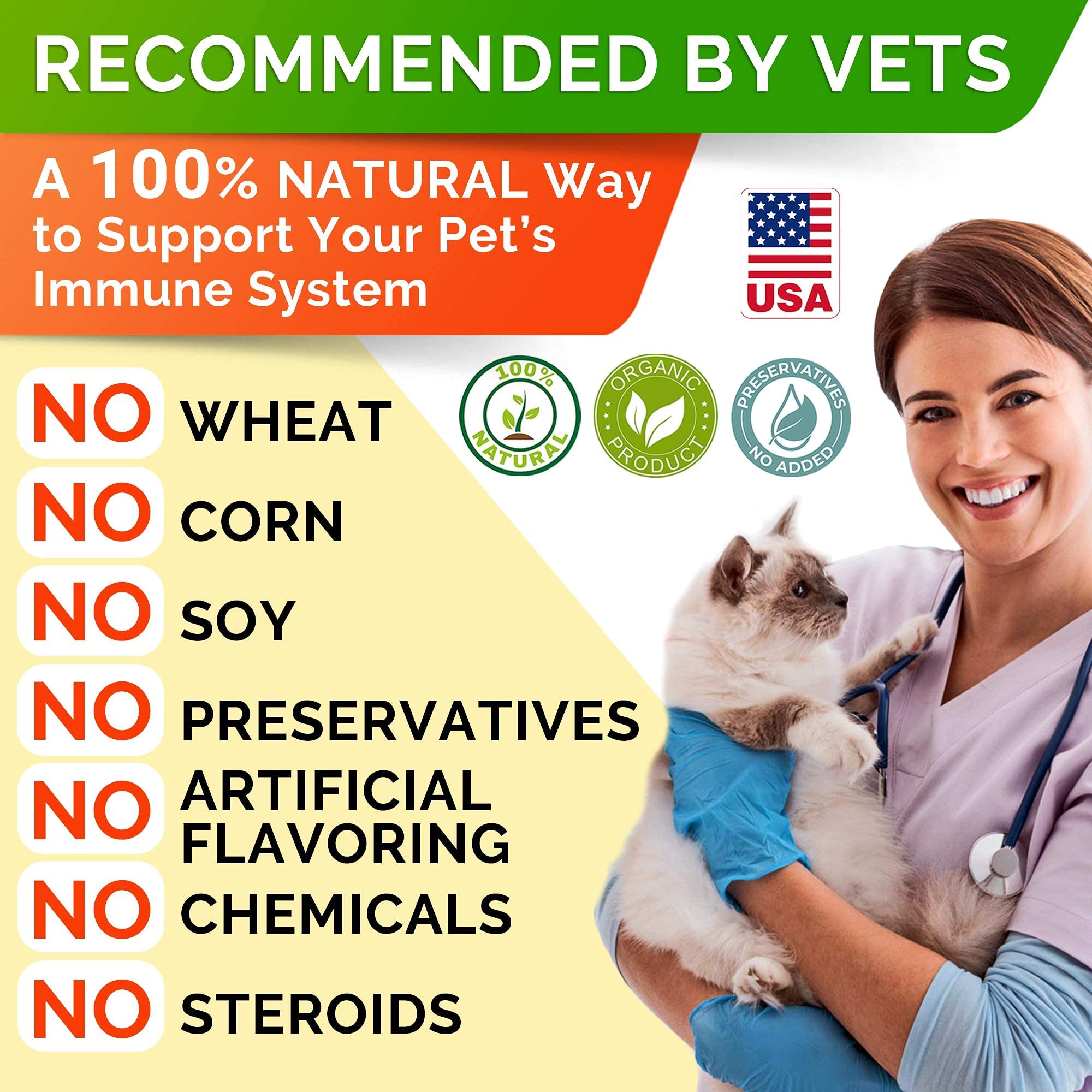 Probiotics Powder for Cats and Dogs - All Natural Supplement - Digestive Enzymes + Prebiotics - Relieves Diarrhea, Upset Stomach, Gas, Constipation, Litter Box Smell, Skin Allergy -4oz (Pack of 2)