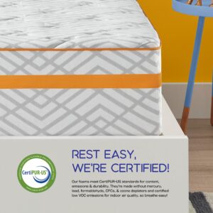 Simmons Amazon Exclusive - Premium Hybrid Memory Foam Mattress - 12 Inch, Twin Size, Individually Wrapped Coils, Cooling Foam, Quilted Cover, CertiPur-US Certified, 100-Night Trial