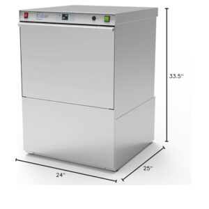 Cobalt 2700HT - High-Temp Undercounter Commercial Dishwasher/Glasswasher Built-in Booster, Built-in Detergent & Rinse Aid Pumps, 24 racks/hr, 208-230V