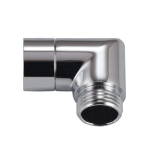 Carvedexquisitely Shower head Elbow Adapter, Shower Arm Elbow Adapter for Hand Showers and Wall-mounted Showers 90 Degree Chrome