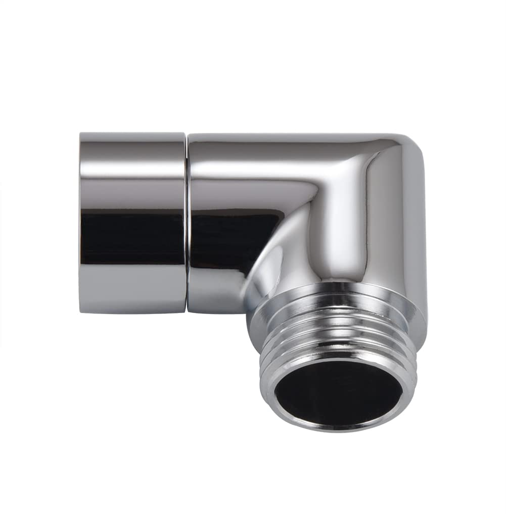 Carvedexquisitely Shower head Elbow Adapter, Shower Arm Elbow Adapter for Hand Showers and Wall-mounted Showers 90 Degree Chrome