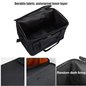 Art Supplies Organizer Bag Craft Tool Storage Tote Carrying Case Artist Travel Carrier Waterproof Paint Box Foldable For Drawing Painting Large Capacity black HHB-013 18.5*11.8*10.6inch(47*30*27cm)