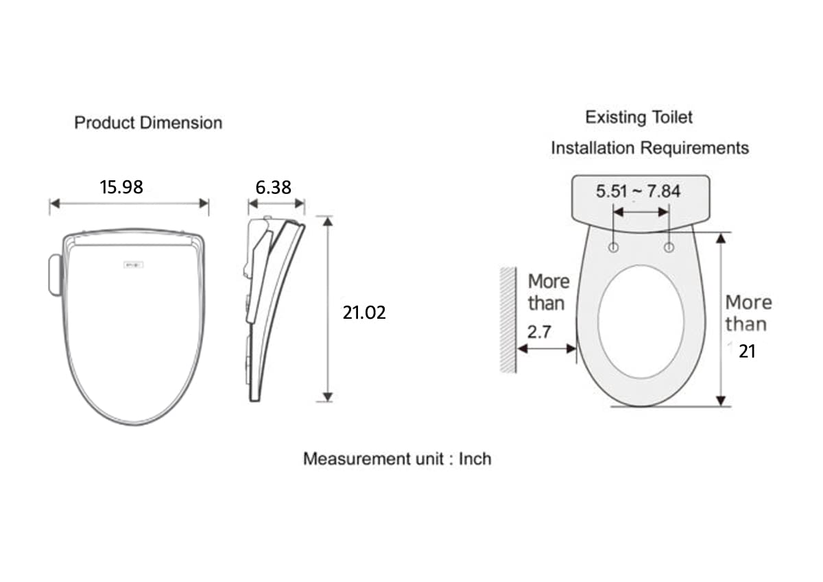 Living Star 7900 Elongated Bidet Seat with Remote - Tankless Bidet, Turbo Wash, Auto Wash, Instant Warm Water Bidet, Maximizing Your Convenience and Hygiene via your fingertips