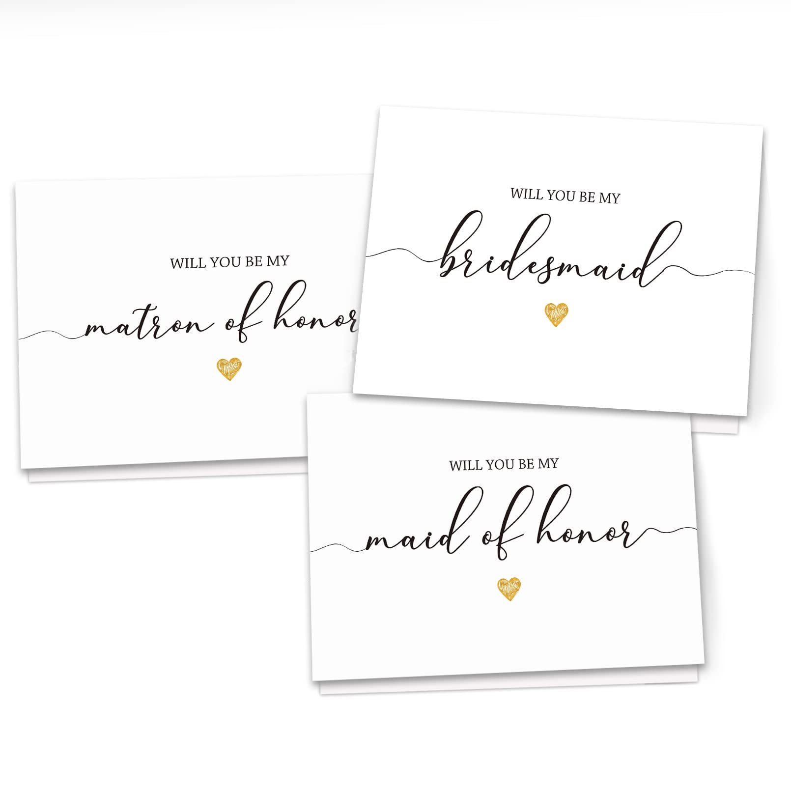 Spercy 11 Bridesmaid Proposal Cards with Envelope, 8 Will You Be My Bridesmaid, 2 Will You Be My Maid of Honor, 1 Will You Be My Matron of Honor