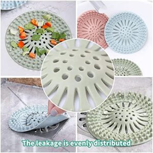 Hair Catcher Durable Silicone Hair Stopper Shower Drain Covers Easy to Install and Clean Suit for Bathroom Bathtub and Kitchen 5 Pack