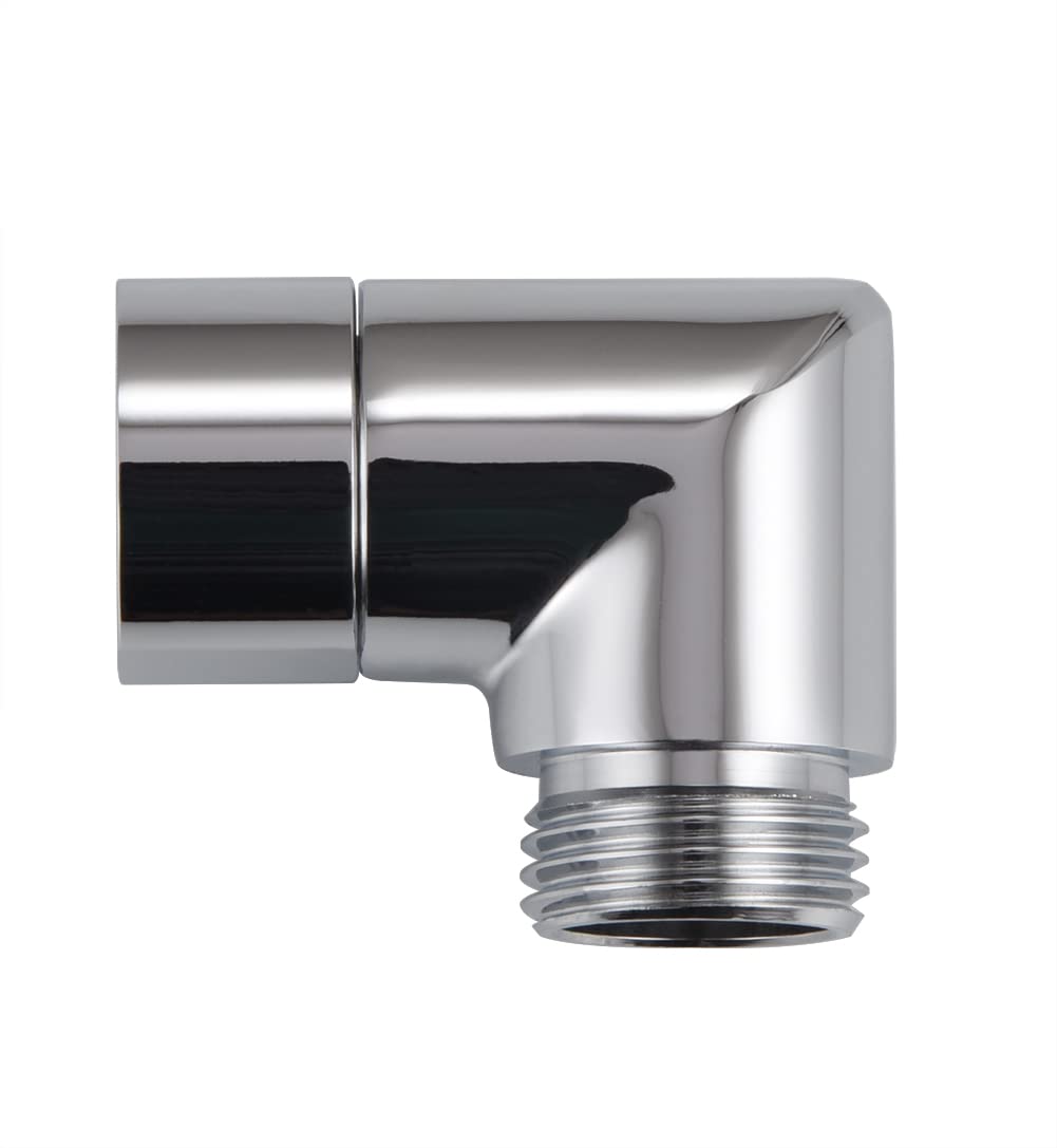 Carvedexquisitely Shower head Elbow Adapter, Shower Arm Elbow Adapter for Hand Showers and Wall-mounted Showers 90 Degree Chrome