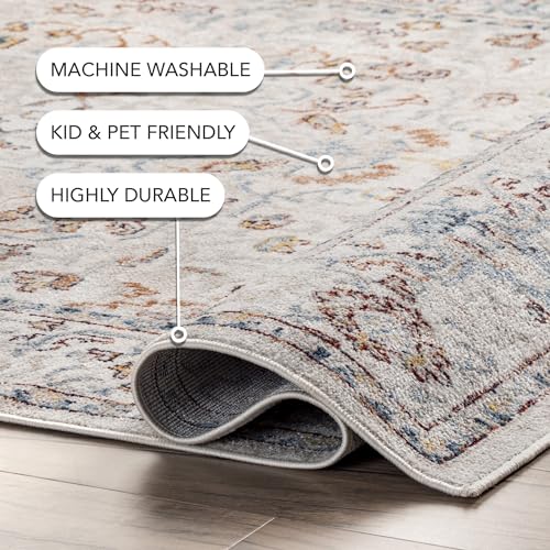 nuLOOM Cady Machine Washable Transitional Area Rug, 4x6, Beige