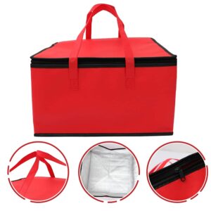 Yardwe Thermal Insulated Food Delivery Bag Large Picnic Cooler Bag Pizza Warmer Bag Reusable Grocery Bags with Zipper and Handles for Restaurants Food Delivery Travel Shopping Catering Grocery