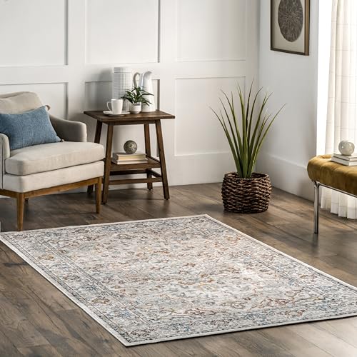 nuLOOM Cady Machine Washable Transitional Area Rug, 4x6, Beige