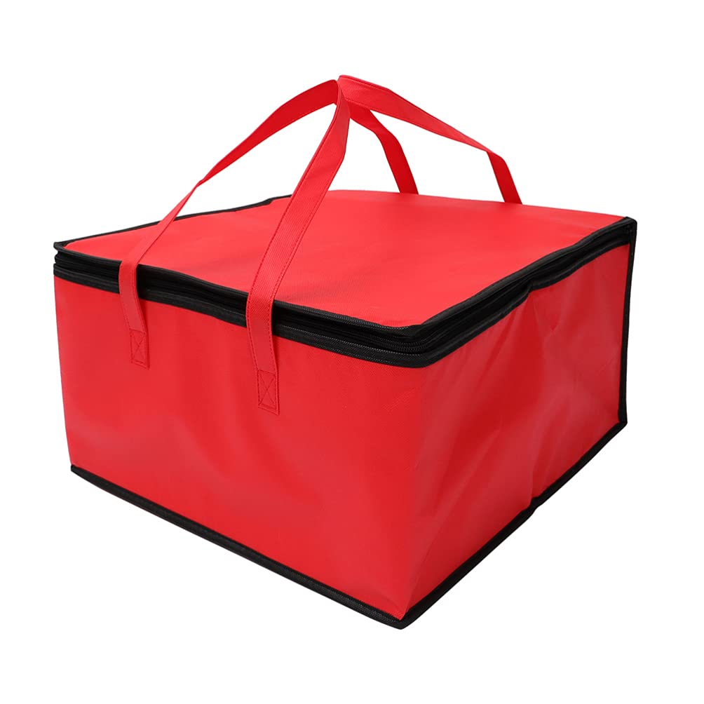 Yardwe Thermal Insulated Food Delivery Bag Large Picnic Cooler Bag Pizza Warmer Bag Reusable Grocery Bags with Zipper and Handles for Restaurants Food Delivery Travel Shopping Catering Grocery