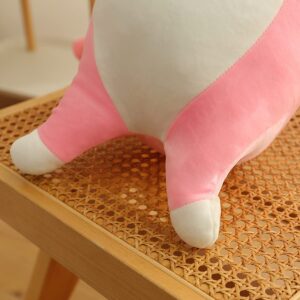 Rexinc Long Pink Cat Plush Pillow Toy Sleeping Pillow Cute Cartoon Cat Stuffed Animals Soft Long Body Pillow Gift for Kids (27.55in)