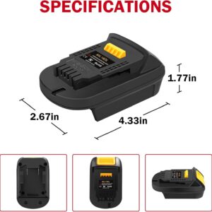 MIL18DL Battery Adapter for Milwaukee to for Dewalt Tool, TEPULAS Adaptor Converter for Milwaukee M18 18V Li-ion Batteries to for Dewalt 20V Power Tools (No Battery)