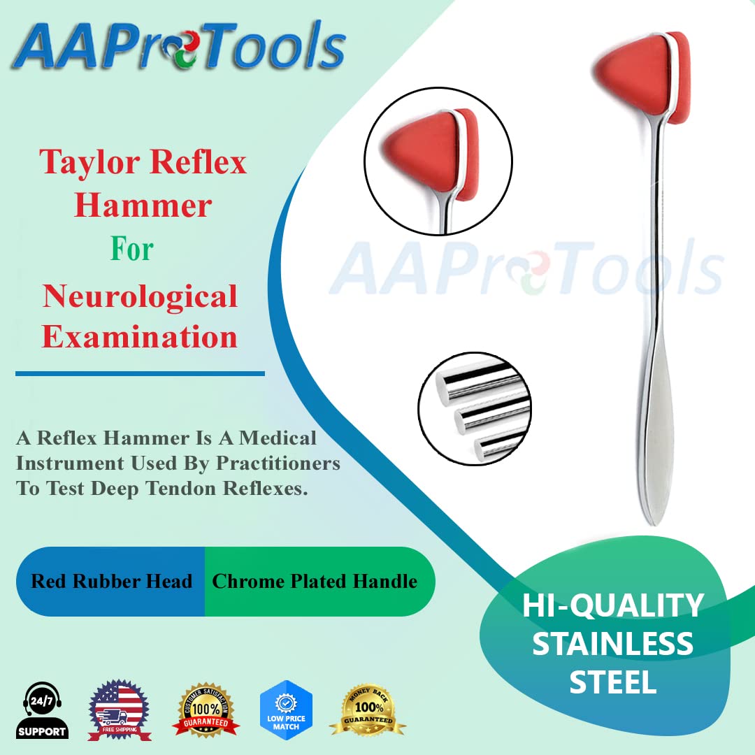 AAProTools Lot of 6 Red Taylor Tomahawk Reflex Hammer for Neuro Examination