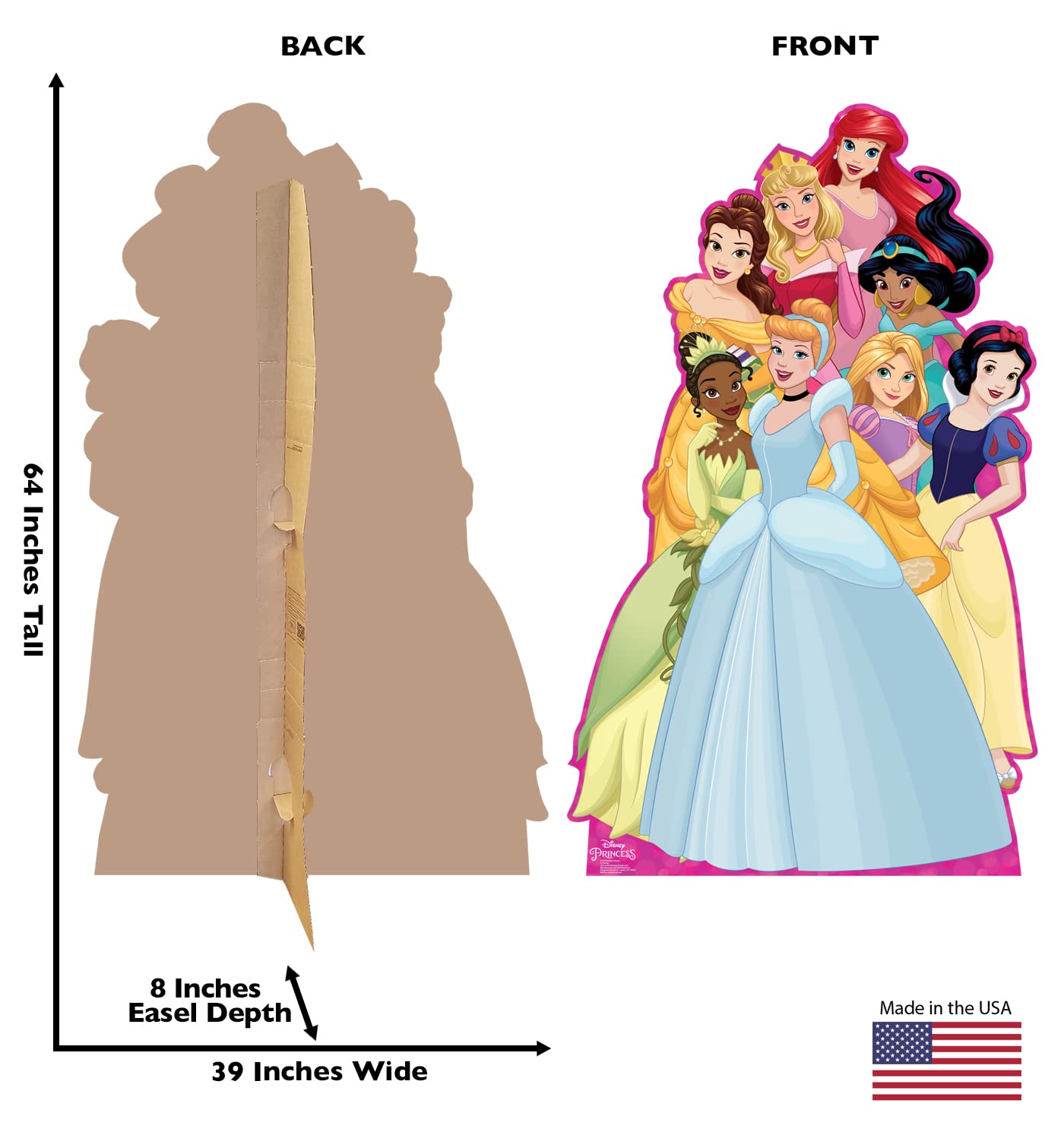 Cardboard People Princess Collage Life Size Cardboard Cutout Standup - Disney