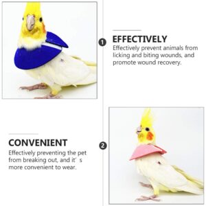 4pcs Bird Neck Collar Pet Recovery Neck Collar Bird Supplies Collar Parrot Neck Elizabeth Circle Pet Neck Collar Bird Collar Dog Neck Cone Korean Velvet Fur Collar Soft Collar