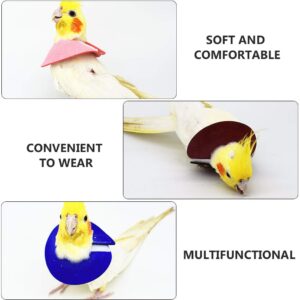 4pcs Bird Neck Collar Pet Recovery Neck Collar Bird Supplies Collar Parrot Neck Elizabeth Circle Pet Neck Collar Bird Collar Dog Neck Cone Korean Velvet Fur Collar Soft Collar