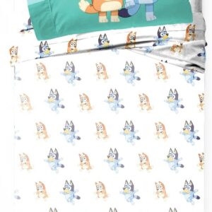 Jay Franco Bluey & Bingo Full Size Sheet Set - 4 Piece Set Super Soft and Cozy Kid’s Bedding - Fade Resistant Microfiber Sheets (Official Bluey Product)