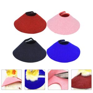 4pcs Bird Neck Collar Pet Recovery Neck Collar Bird Supplies Collar Parrot Neck Elizabeth Circle Pet Neck Collar Bird Collar Dog Neck Cone Korean Velvet Fur Collar Soft Collar