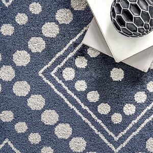 nuLOOM Phyllis Machine Washable Diamond Trellis Accent Rug, 3x5, Blue