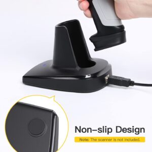 Inateck Bluetooth Barcode Scanner with Charging Base, 2D Wireless, Bundle Product, BCST-73 and BS04001