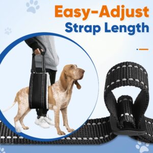 Petbobi Dog Sling for Large Dogs Hind Leg Support, Dog Hip Harness Support to Help Lift The Rear Legs for Older Dogs and Dogs with Limited Mobility, Suitable for Extra Large Unisex Dogs Black