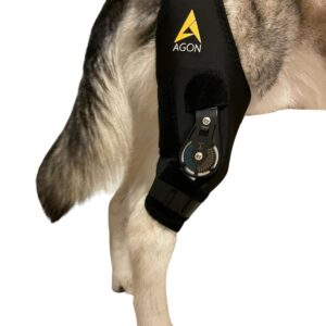 AGON Dog Knee Brace – Professional Knee Support Brace for Dogs with Adjustable Hinge Stabilizer – Premium Neoprene Hip Brace for Knee Support, Dog Recovery, and Joint Support (Right Leg, X-Large)