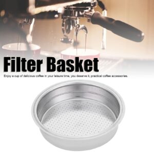 Stainless Steel Coffee Filter, 51mm Double Layer Pressurized Filter Basket Espresso Filter Basket for Portafilter Coffee Machine(Single Cup)