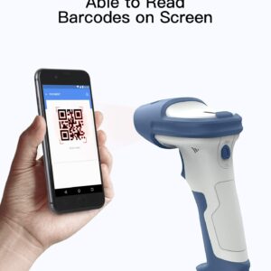 Inateck Bluetooth Barcode Scanner with Charging Base, 2D Wireless, Bundle Product, BCST-73 and BS04001