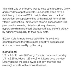 Jackson Galaxy: B12 for Cats-Dietary Supplement-Supports The Health of Your cat’s Immune System, Nervous System, Digestive System & Cognitive Function.