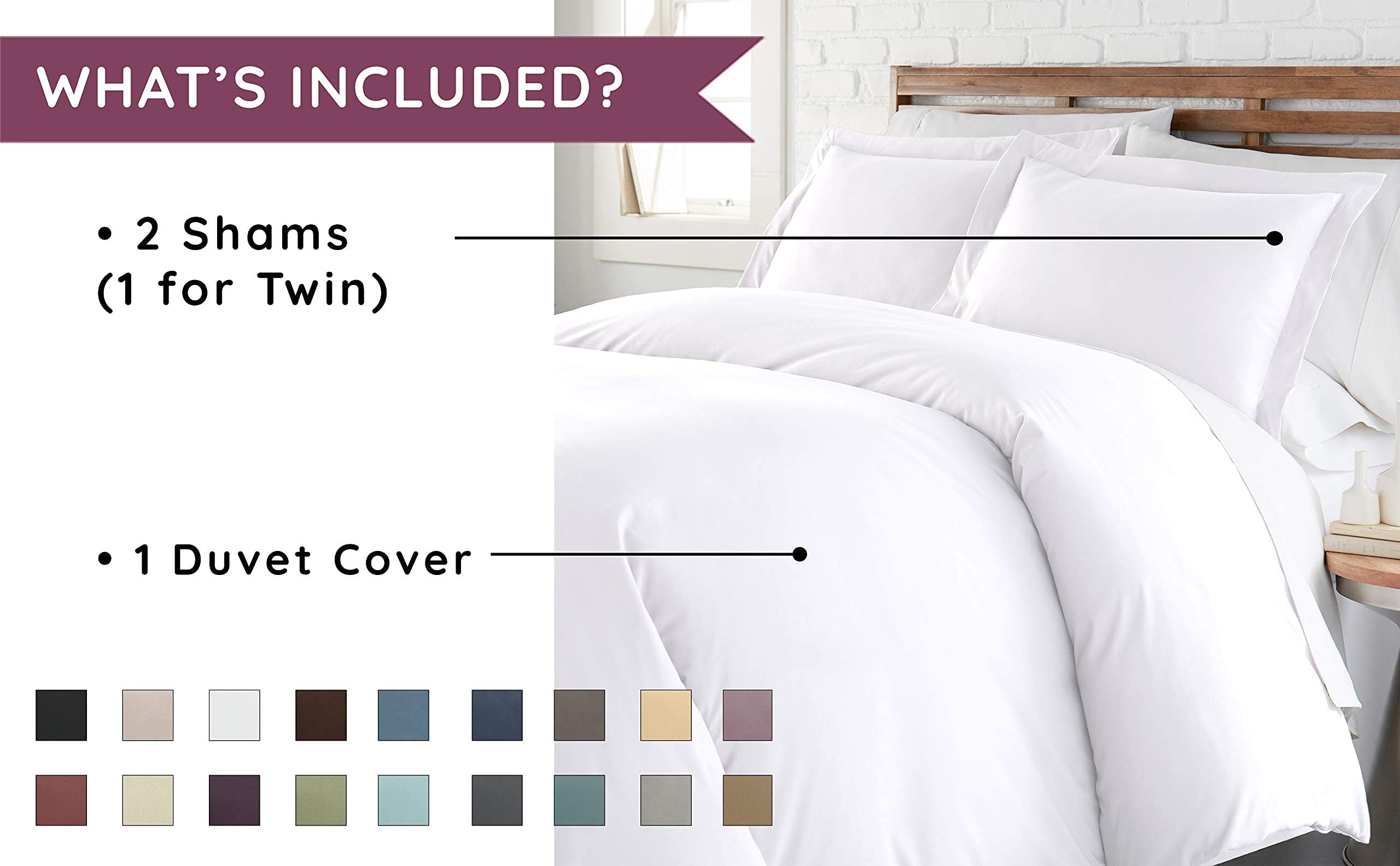 Mulberry Silk Premium 3-PCs Duvet Cover Set- 100% Mulberry Silk (19-Momme) with Zipper & Corner Ties, OekoTex Certified (Twin, White)