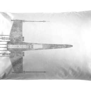 Jay Franco Star Wars Falcon Schematics Queen Size Sheet Set - 4 Piece Set Super Soft and Cozy Kid’s Bedding - Fade Resistant Microfiber Sheets