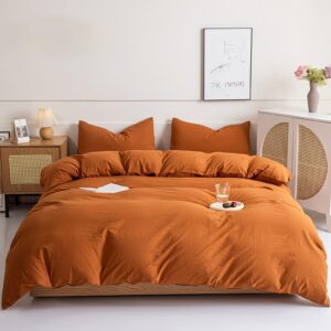 cottonight burnt orange comforter set full rust caramel bedding comforter set modern soft reddish orange blanket quilts solid terracotta caramel orange comforter set for full bed