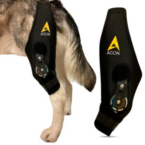 AGON Dog Knee Brace – Professional Knee Support Brace for Dogs with Adjustable Hinge Stabilizer – Premium Neoprene Hip Brace for Knee Support, Dog Recovery, and Joint Support (Right Leg, X-Large)