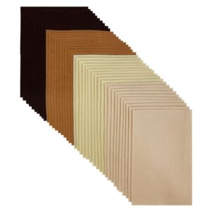 soft felt sheets, 8x12 inches assorted craft felt fabric, 1.4mm thick felt square for crafts, 4 colors 40 pieces color felt for craft diy project (brown series)